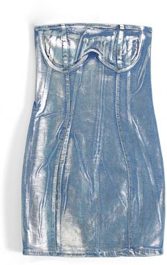 Bershka Šaty  modrá