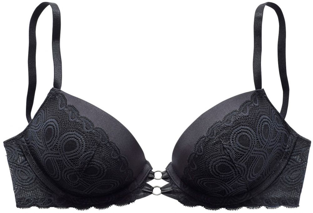 LASCANA Podprsenka  slivková / čierna