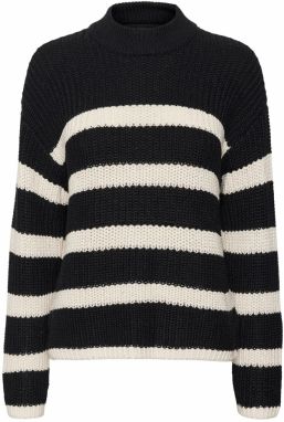 VERO MODA Sveter 'Hilda'  krémová / čierna