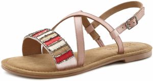 LASCANA Remienkové sandále  piesková / púdrová / svetločervená / biela