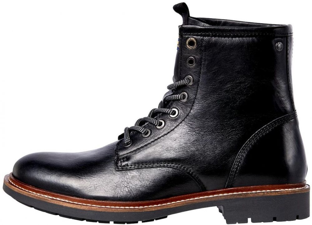 JACK & JONES Šnurovacie čižmy 'Tanner'  čierna