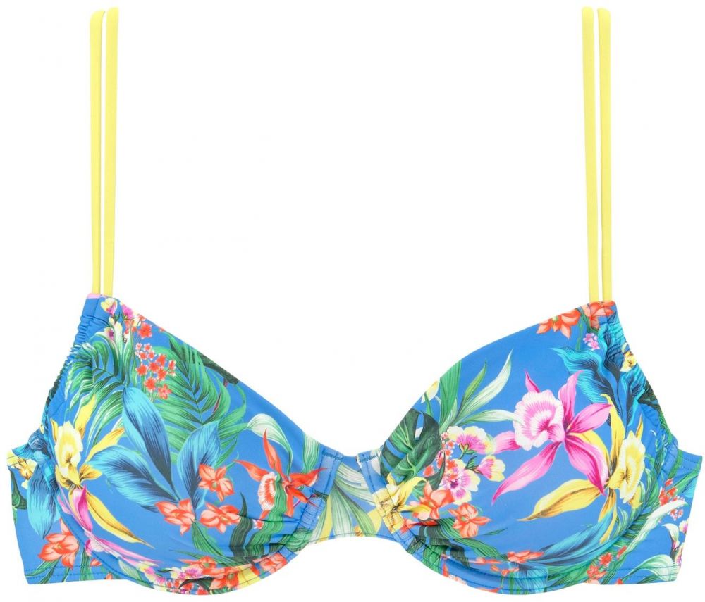 VENICE BEACH Bikinový top  modrá / žltá / zelená / červená
