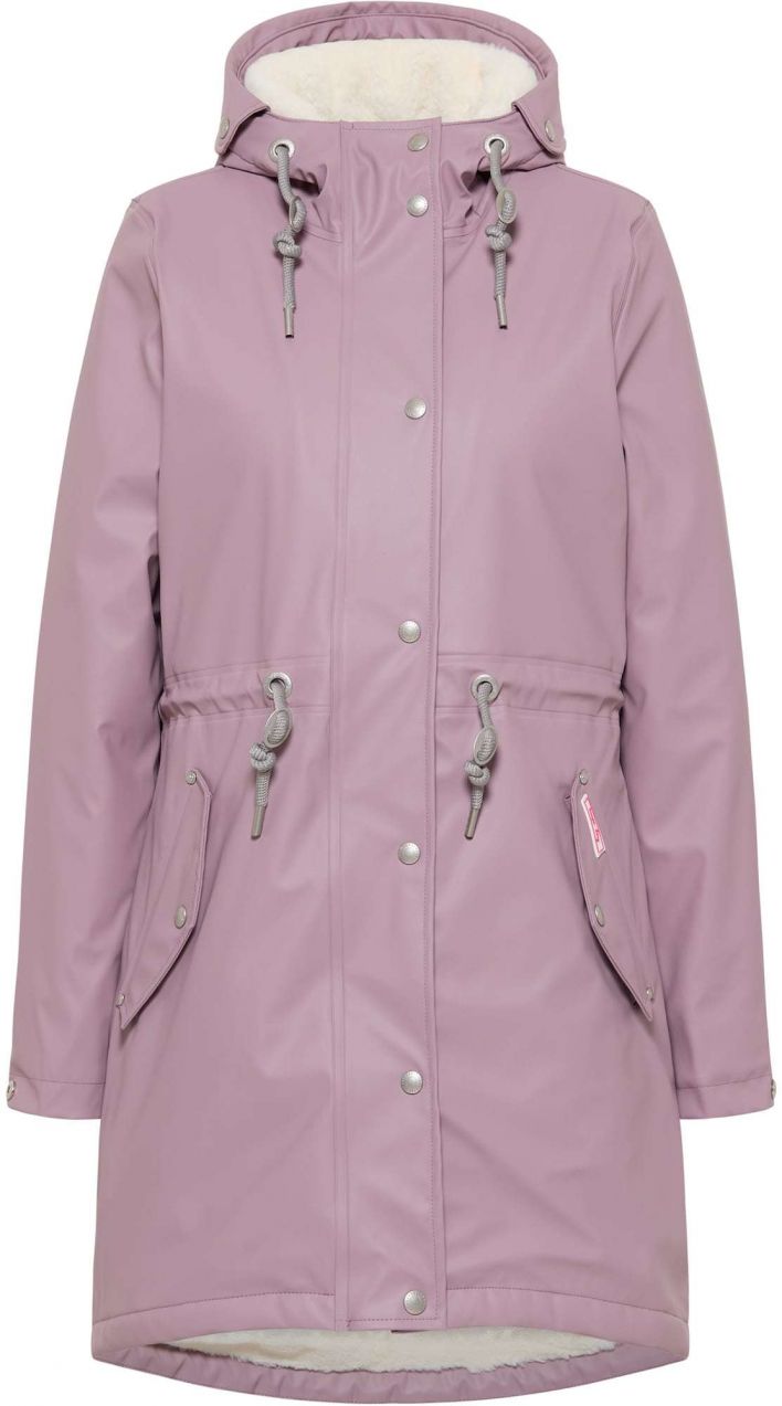 MYMO Prechodná parka  svetlosivá / orgovánová