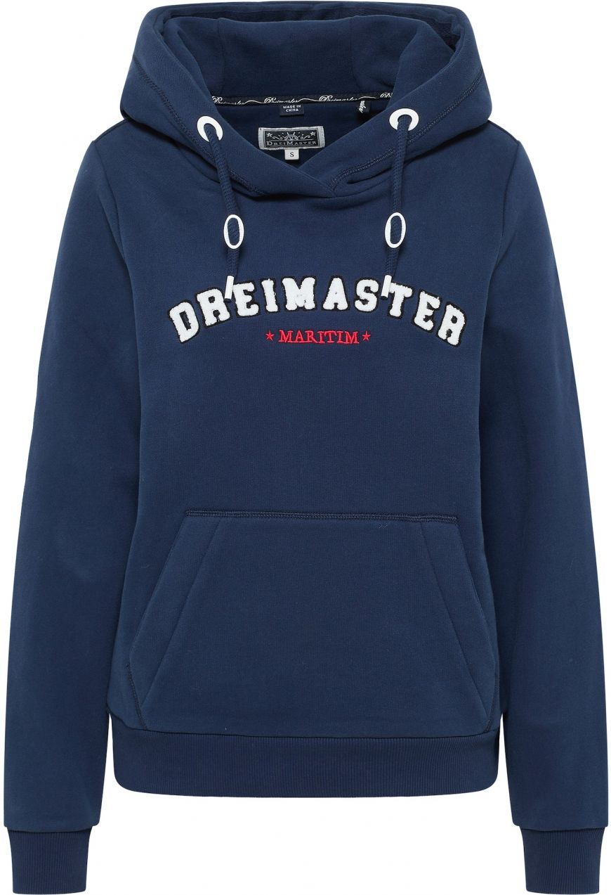 DreiMaster Maritim Mikina  ultramarínová / karmínovo červená / biela