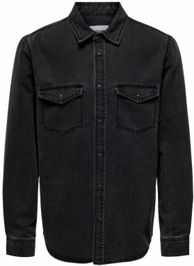 Only & Sons Košeľa 'BANE'  sivý denim