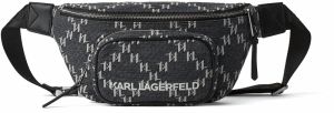 Karl Lagerfeld Ľadvinka 'Monogram Jacquard 2.0'  sivá / svetlosivá