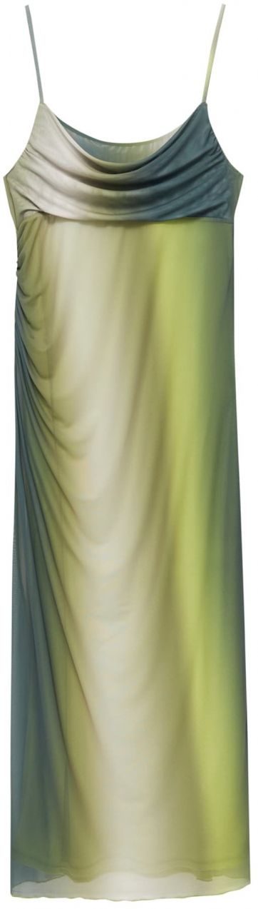 Pull&Bear Šaty  petrolejová / pastelovo zelená / svetlozelená