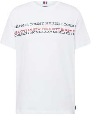 TOMMY HILFIGER Tričko  červená / čierna / biela