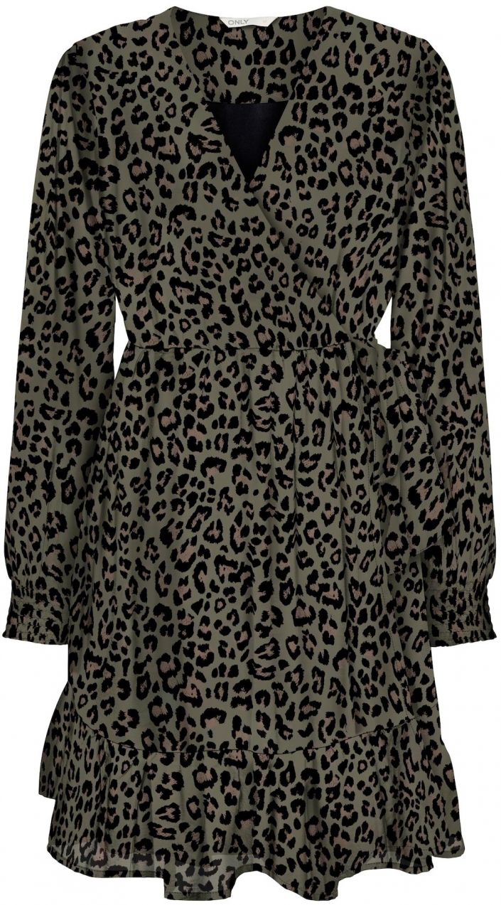 ONLY Šaty 'STAR'  svetlohnedá / kaki / čierna