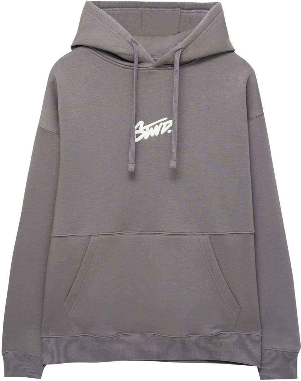 Pull&Bear Mikina  sivá / biela