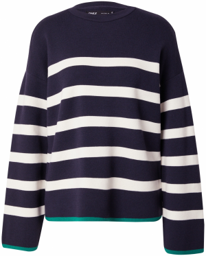 ONLY Sveter 'ALBERTE'  tmavomodrá / nefritová / biela