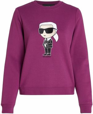 Karl Lagerfeld Mikina 'Ikonik'  purpurová / čierna / biela