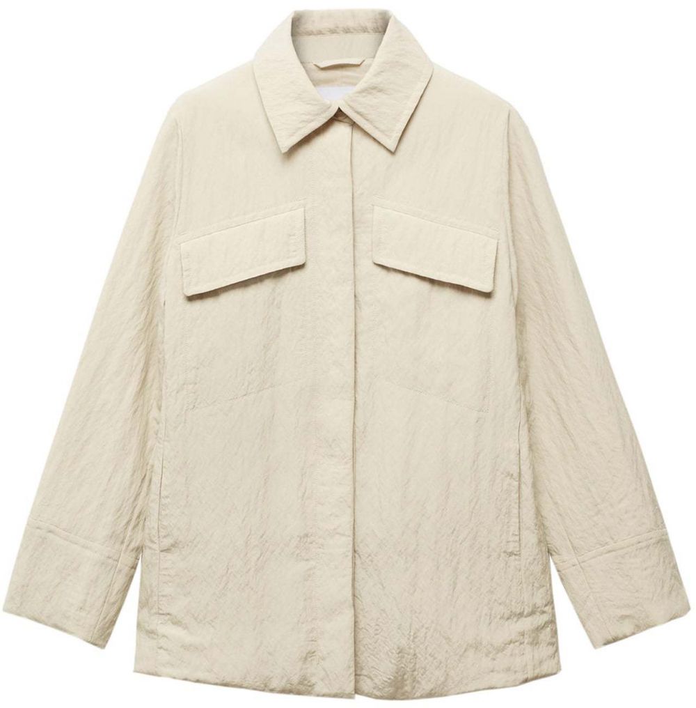 MANGO Prechodná bunda 'Espuma'  svetlobéžová