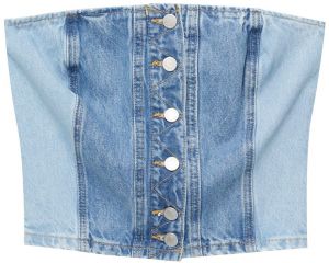 Pull&Bear Blúzka  modrá denim / svetlomodrá