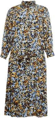 Selected Femme Curve Košeľové šaty 'IRENE'  modrá / svetlomodrá / žltá / čierna