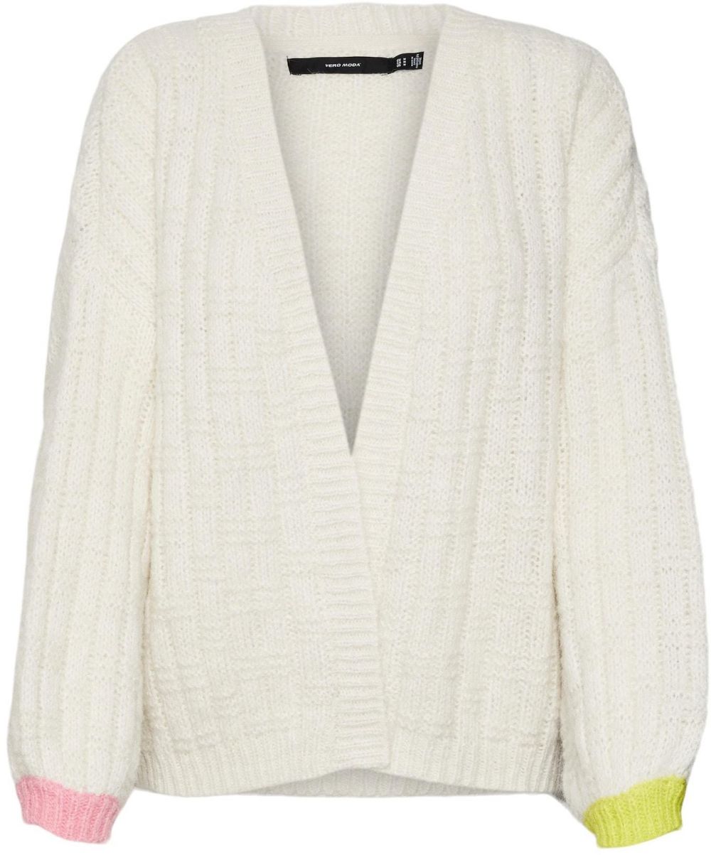 VERO MODA Kardigán 'INGRID'  krémová / limetková / staroružová