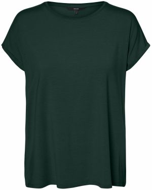 VERO MODA Tričko 'AVA'  tmavozelená