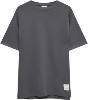 Pull&Bear Tričko  tmavosivá / čierna / šedobiela