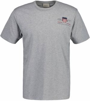 GANT Tričko  námornícka modrá / sivá melírovaná / červená / biela