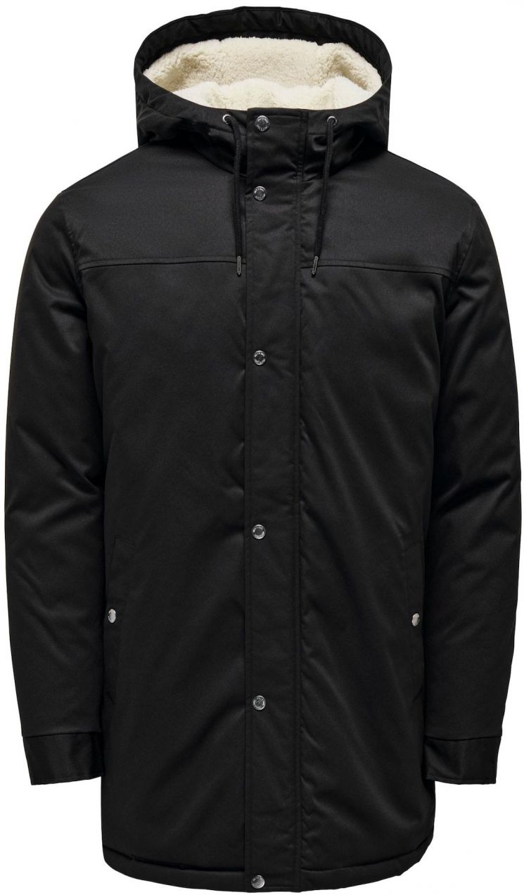 Only & Sons Zimná parka 'Alexander'  čierna / šedobiela