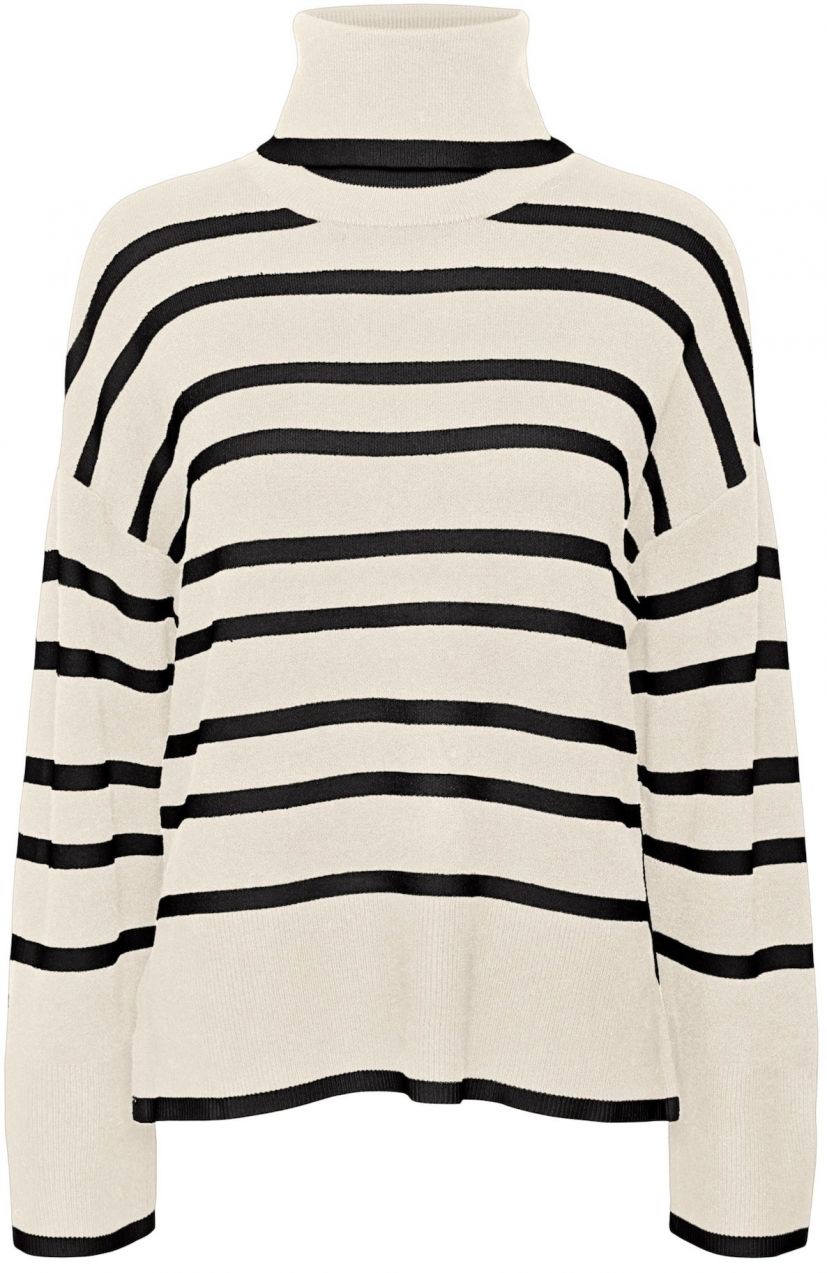 VERO MODA Sveter 'Saba'  béžová / čierna