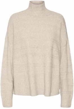 VERO MODA Oversize sveter 'DOFFY'  béžová melírovaná