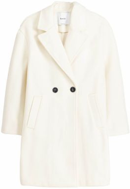 Bershka Prechodný kabát  biela