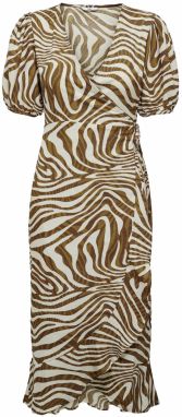 ONLY Šaty 'CHICAGO'  béžová / tmavohnedá