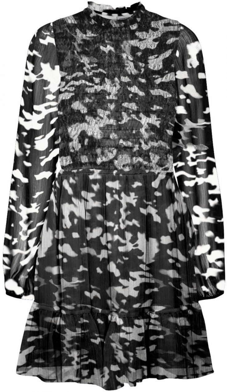 Noisy may Šaty 'MELINA'  sivá / čierna / biela