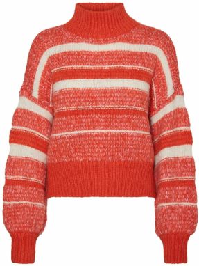 VERO MODA Sveter 'KAMMA'  béžová / oranžová