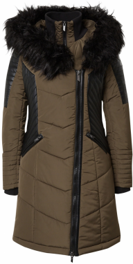 ONLY Zimný kabát 'NEW LINETTE'  tmavozelená / čierna