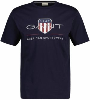 GANT Tričko  námornícka modrá / tmavočervená / biela