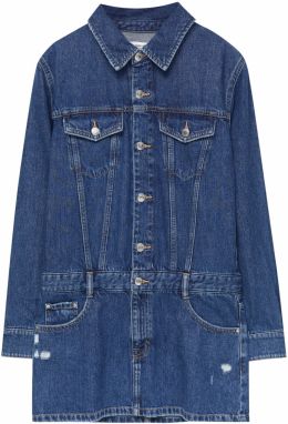 Pull&Bear Košeľové šaty  modrá denim