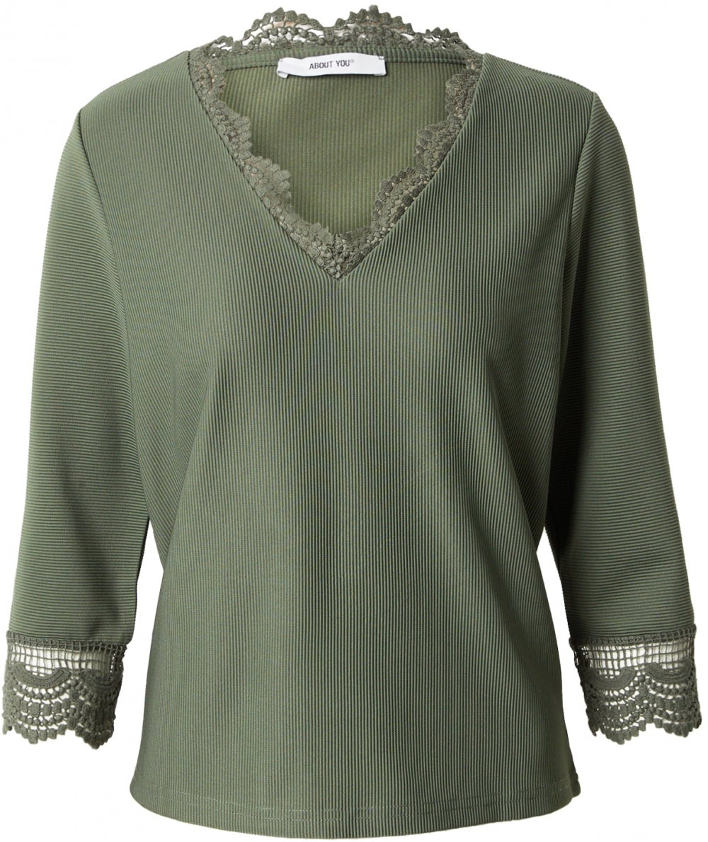 ABOUT YOU Tričko 'Dorothee'  tmavozelená