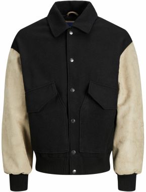 JACK & JONES Prechodná bunda 'FAME'  béžová / čierna