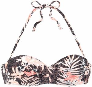 BUFFALO Bikinový top  béžová / hnedá / ružová / čierna