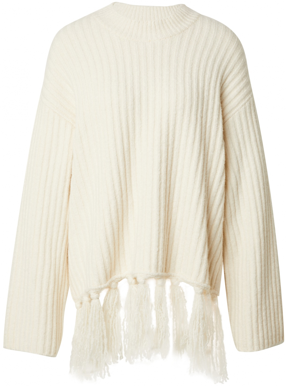 EDITED Sveter 'Narumol'  nebielená / šedobiela