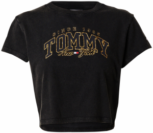 Tommy Jeans Tričko  zlatá / čierna