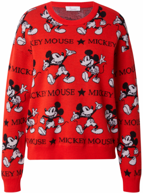 PRINCESS GOES HOLLYWOOD Sveter 'Mickey Mouse'  červená / čierna / biela