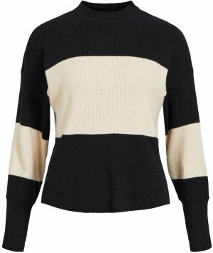 OBJECT Sveter 'BRIGHT'  krémová / čierna