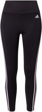 ADIDAS SPORTSWEAR Športové nohavice 'Designed To Move High-Rise 3-Stripes'  čierna / biela