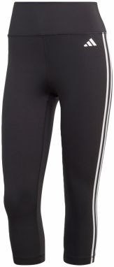 ADIDAS PERFORMANCE Športové nohavice 'Train Essentials 3-Stripes High-Waisted 3/4'  čierna / biela