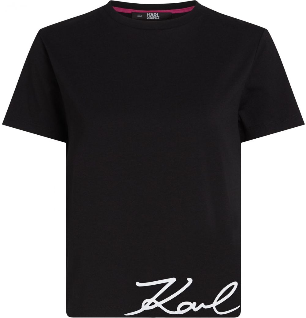 Karl Lagerfeld Tričko  čierna / biela
