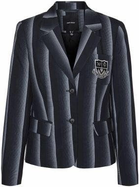 VERO MODA Blejzer 'MORTICIA'  striebornosivá / svetlosivá / čierna