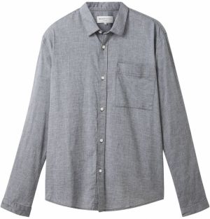 TOM TAILOR DENIM Košeľa  sivá melírovaná
