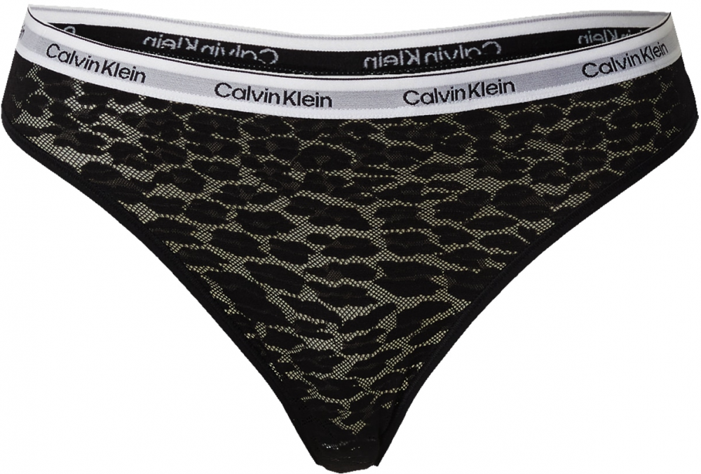 Calvin Klein Underwear Tangá  čierna / biela