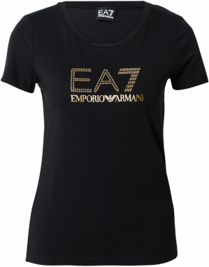 EA7 Emporio Armani Tričko  zlatá / čierna