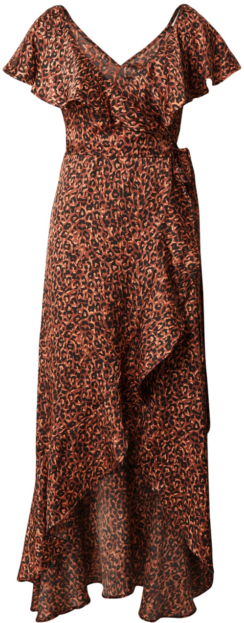TOPSHOP Šaty  hrdzavohnedá / svetlohnedá / čierna
