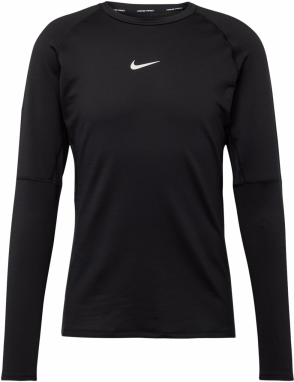 NIKE Funkčné tričko  čierna / biela