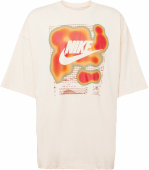 Nike Sportswear Tričko  neónovo oranžová / púdrová / červená